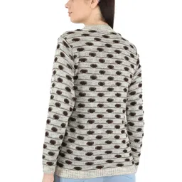 Monte Carlo Brown Self Design Open Front Cardigan image 2
