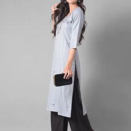 Dollar Missy Grey Embroidered Straight Kurta-image-31