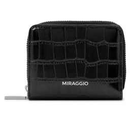 Miraggio Lea Black Animal Effect Medium Bi-Fold Wallet with Coin Pouch-37