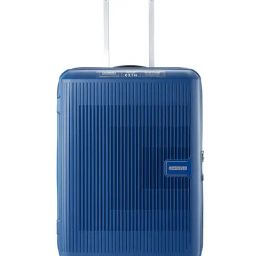 American Tourister AEROSTEP Blue 8 Wheels Large Hard Cabin Trolley Bag-image-43