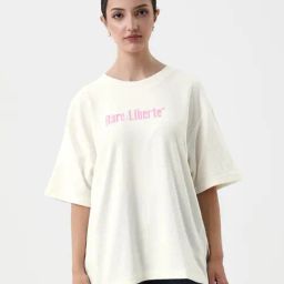 RAREISM Off White Cotton Graphic T-Shirt-picture-0
