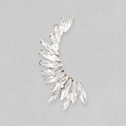 Rubans Rhodium-Plated Marquise-Cut Crystal Zicronia Statement Earrings image 3