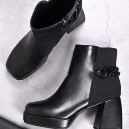 Ronnie Grey Women's Black Casual Boots-image-19