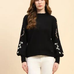 Global Republic Black Embroidery Pullover-30