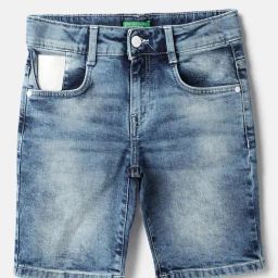 United Colors of Benetton Boys Blue Shorts-image-70