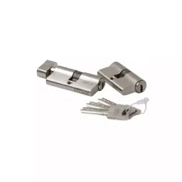 Jainson Locks Euro 60 mm Stainless Steel SS Finish Cylinder Lock-image-3
