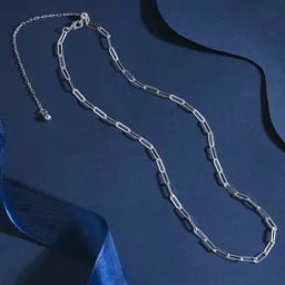 Accessorize London Women's Sterling Silver-plated Paper Clip Necklace-picture-15