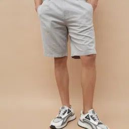 Fame Forever By Lifestyle Light Grey Regular Fit Shorts-picture-2