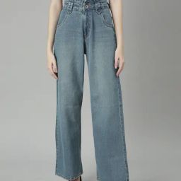 showoffff SHOWOFF Blue Denim Relaxed Fit Mid Rise Jeans-picture-3