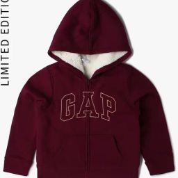 GAP Girls Plum Embroidered Hooded Sweatshirt-image-98