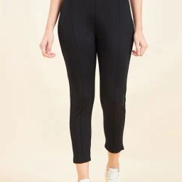 Sweet Dreams Black Mid Rise Sports Tights-image-61