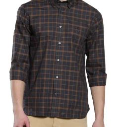 Tommy Hilfiger Desert Sky Cotton Regular Fit Checks Shirt-image-96