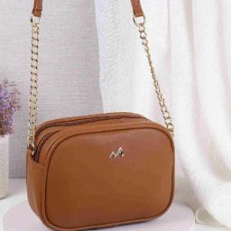 Metro Tan Solid Small Sling Handbag-18