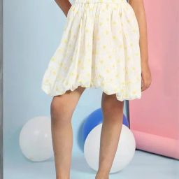 Biba Kids White Embroidered Regular Fit Skirt-image-1