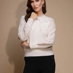 Global Republic White Knitted Pullover-image-56