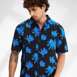 Spykar Black Relaxed Fit Printed Shirt-image-99