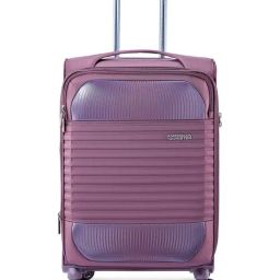 American Tourister FORNAX Purple 8 Wheels Large Soft Cabin Trolley Bag-image-40