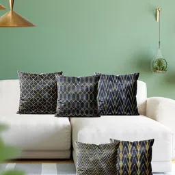 ArtzFolio Multicoloured Set of 5 Square Cushion Covers-10