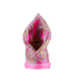 Tossido Pink Printed Silk Pocket Square-image-13