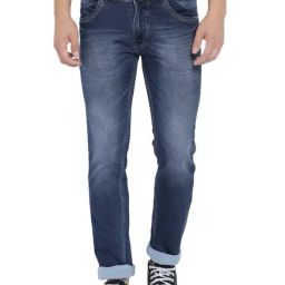 Duke Blue Lightly Washed Slim Fit Jeans-image-86