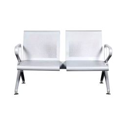 Dicor Seating Pelican 2 Seater Mild Steal with Powder Coating Waiting Chair Silver-image-13