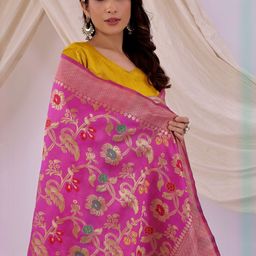 Moda Rapido Floral Woven Desgine Silk Dupptta-picture-44