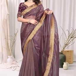 Avirat Designer Studio Women Sequinned Kanjeevaram Saree-image-13