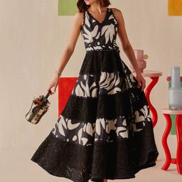 Sage by Mala Women Floral Printed Fit & Flare Maxi Dress-image-94