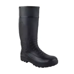 Elecant 381 mm(15 Inch) Light Weight Shock Absorbing & Antistatic Industrial Black Safety Gumboot, Size- UK 10-picture-42
