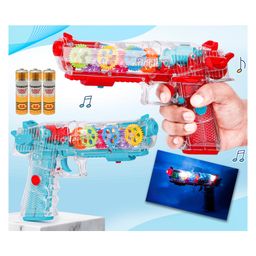 Fiddlerz Transparent Glow Gun Toy with Multi Musical Blaster - Multicolor (Battery Included)-19