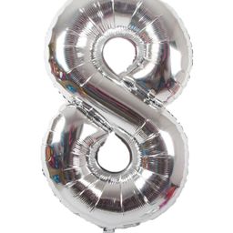 Shopperskart 8th Birthday Foil Balloon - Silver-12