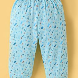 Tango Interlock Knit Full Length Lounge Pants with Boat Print - Aqua Blue-picture-15