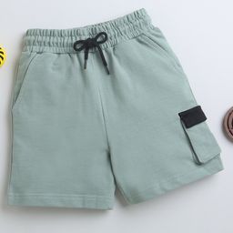 BUMZEE Cotton Woven Above Knee Length Solid Shorts - Olive Green-picture-21