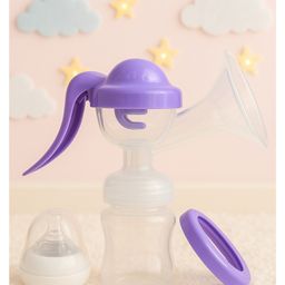KIDS BASIC Manual Breast Pump with Comfort Grip Handle Breast Pump Flexible Silicone Massage Cushion & Ergonomic-image-11