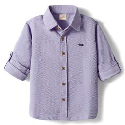 Rikidoos Full Sleeves Textured Shirt - Light Blue-picture-19