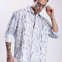 The Roadster Lifestyle Co Men Printed Cotton Oversized Casual Shirt-image-15