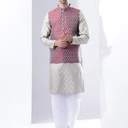 Anouk Men Ethnic Motifs Woven Design Kurta with Pyjamas-picture-3