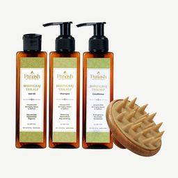 PANASH Set Of 4 Bhringraj Trikalp Hair Conditioner, Shampoo, Oil & Massager 200 ml Each-image-1