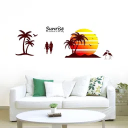 Aura Brown & Yellow Self Adhesive Wall Sticker-image-48
