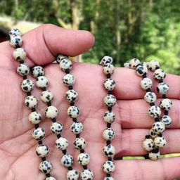 Apnisanskriti Unisex Dalmatian Jasper Stone Mala-picture-33