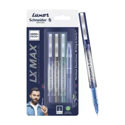 Schneider LX-Max 1 Blue, 1 Black & 1 Green Roller Ball Pen with 1 Refill Cone Tip (Pack of 3)-image-97