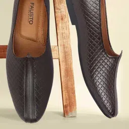 Fausto Men's Dark Brown Casual Juttis-image-89