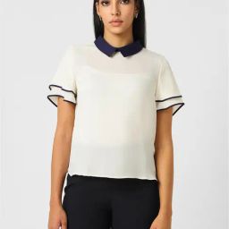 Van Heusen Beige Regular Fit Top-image-49