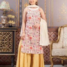 Aarika Girls Pink Printed Kurti-image-22