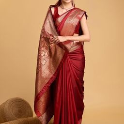 DWIJA FASHION Zari Silk Cotton Banarasi Saree-image-76