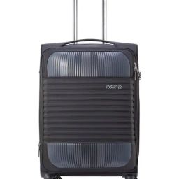 American Tourister FORNAX Black 8 Wheels Large Soft Cabin Trolley Bag-14