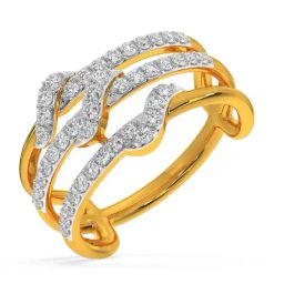 Kisna Diamond & Gold Jewellery Maria 14k (585) Diamond & Gold Ring For Women-image-39
