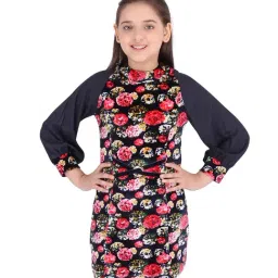 Cutecumber Kids Navy Floral Print Dress-image-41