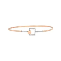 Malabar Gold and Diamonds 18k Rose Gold & Diamond Mine Bangle for Women-image-33