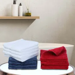 Bianca Paradiso Multicolor 100% Cotton 500 GSM Face Cloths - Set of 12-image-38